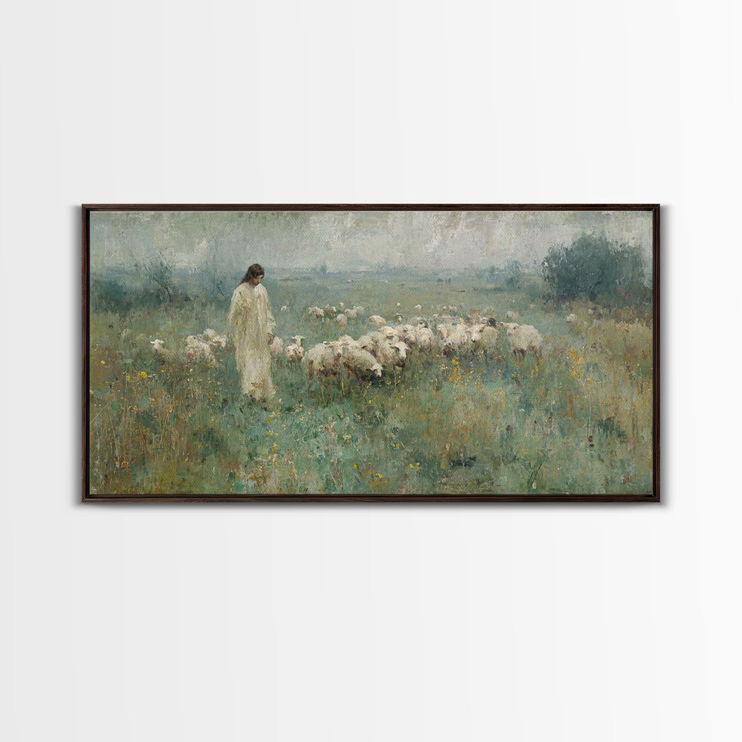 Fields Of Mercy, Framed Canvas Print, Christian Art Canvas, Christian Wall Art, Jesus Painting, Christian Art Print, Christian Gift, Christ