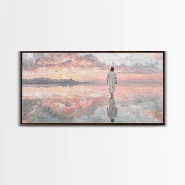 Walking In Glory | Framed Canvas Print | Christian Art Canvas | Jesus Painting | Christian Wall Art | Christian Gift | Christmas Art