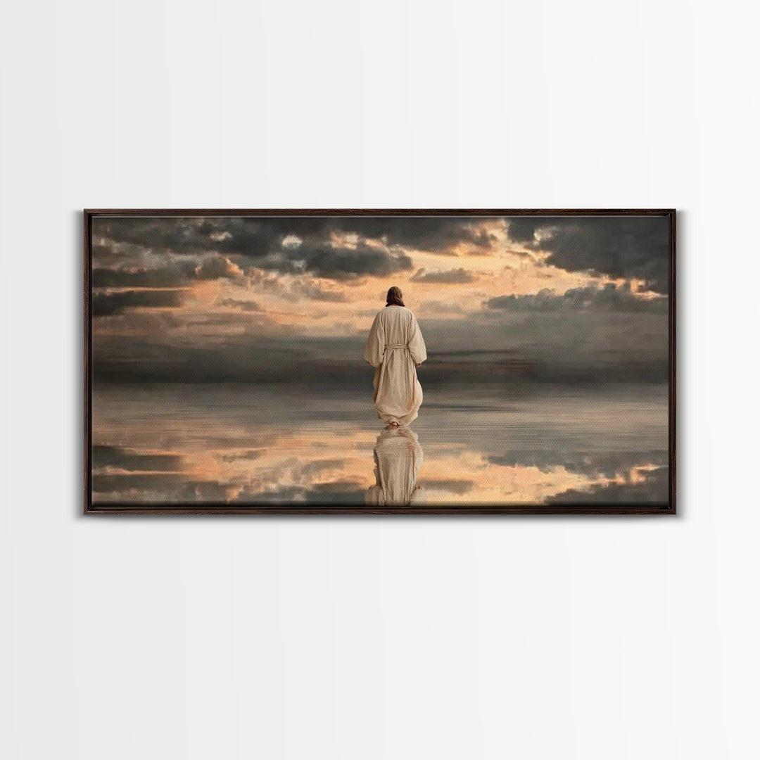 Desert Light – Framed Canvas Print – Christian Wall Art – Jesus Painting – Christian Art Canvas – Christmas Art – Holiday Art – Art
