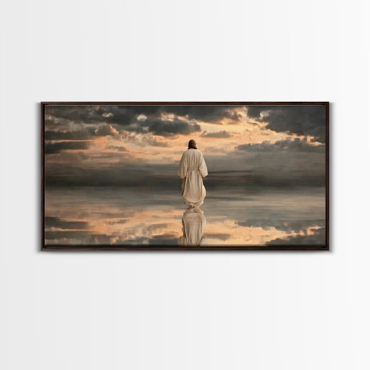 Desert Light – Framed Canvas Print – Christian Wall Art – Jesus Painting – Christian Art Canvas – Christmas Art – Holiday Art – Art