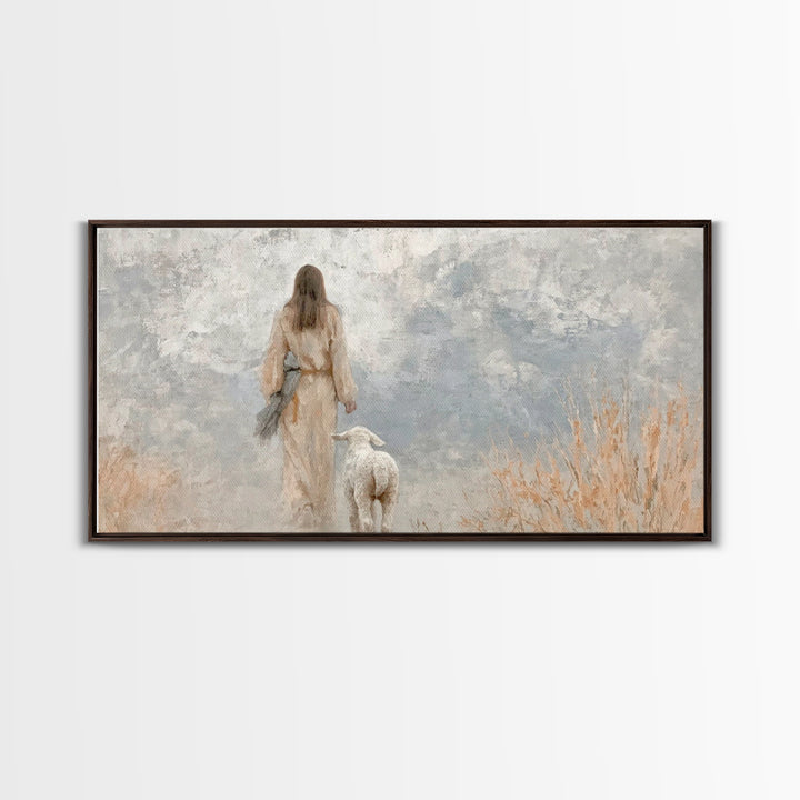 Shepherd's Road | Framed Canvas Print | Christian Art | Jesus Canvas Art | Christmas Wall Art | Christian Painting | Holiday Art