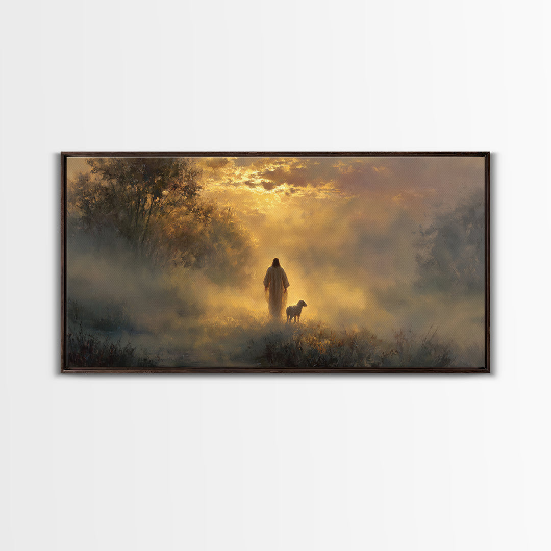 Dawn Of Hope - Framed Canvas Print - Christian Wall Art - Jesus Painting - Christmas Art - Christian Decoration - Modern Christian Art