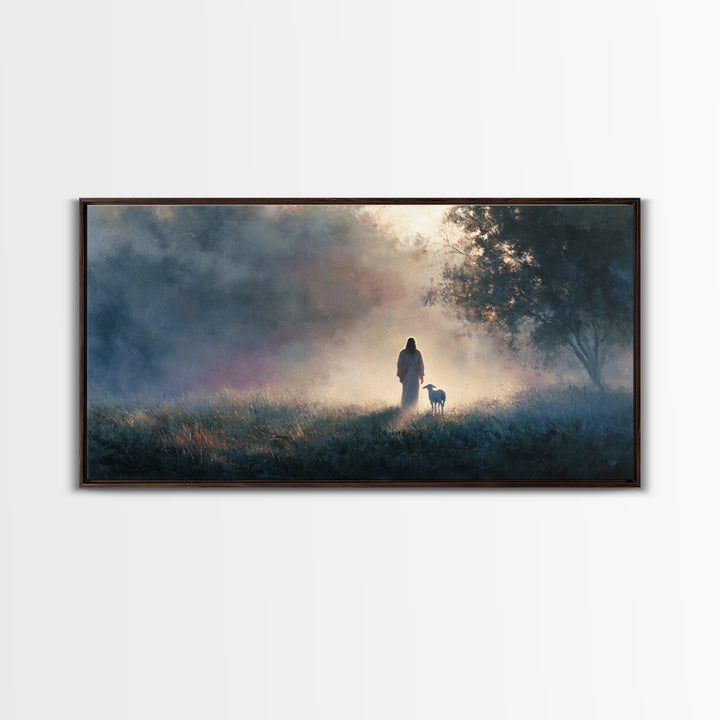 Dawn Of Grace | Framed Canvas Print | Christian Art | Christian Wall Art | Jesus Painting | Christian Christmas Art | Christian Canvas Art