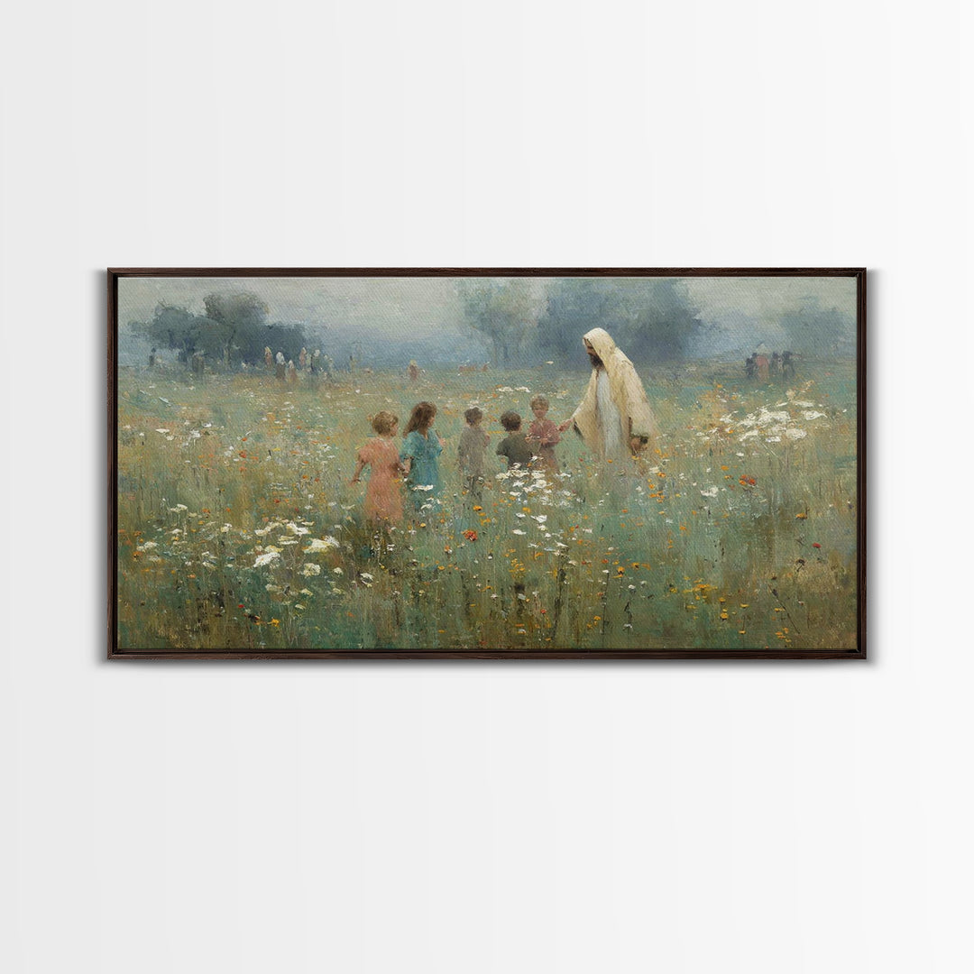 Children Of Light – Framed Canvas Print – Christian Wall Art – Christian Art Canvas – Jesus Painting – Christian Christmas Art – Christian