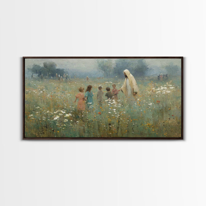 Children Of Light – Framed Canvas Print – Christian Wall Art – Christian Art Canvas – Jesus Painting – Christian Christmas Art – Christian