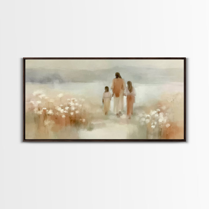 Path Of Mercy – Framed Canvas Print – Christian Wall Art – Christian Art Work – Jesus Painting – Modern Christian Art – Christian Decoratio