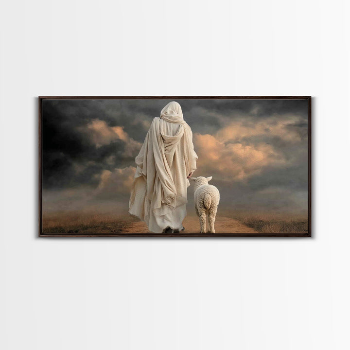 Stormless Guidance – Framed Canvas Print – Christian Wall Art – Jesus Painting – Christian Art Canvas – Christian Christmas Art – Large Chr