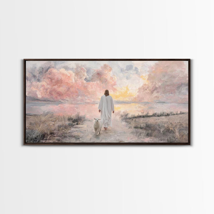 Radiant Dawn – Framed Canvas Print – Jesus Painting – Christian Christmas Art – Christian Art Canvas – Modern Christian Art – Christian Wal