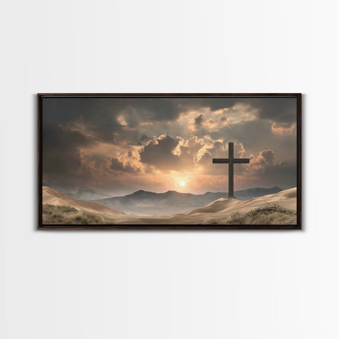 Valley Of Grace | Framed Canvas Print | Christian Art Canvas | Christian Wall Art | Moody Christian Art | Christian Painting | Christian Gi