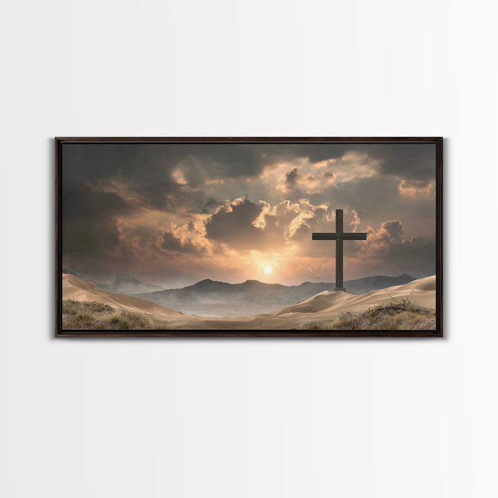 Valley Of Grace | Framed Canvas Print | Christian Art Canvas | Christian Wall Art | Moody Christian Art | Christian Painting | Christian Gi