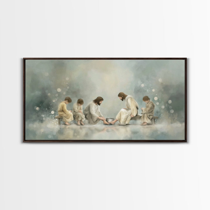 Servant Of Grace – Framed Canvas Print – Christian Wall Art – Jesus Painting – Christian Art Work – Modern Christian Art – Christian Decor