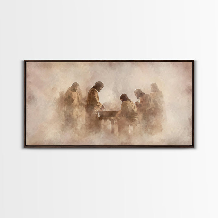 Upper Room Light – Framed Canvas Print – Christian Wall Art – Jesus Painting – Christian Art Canvas – Christian Decorations – Modern Christ