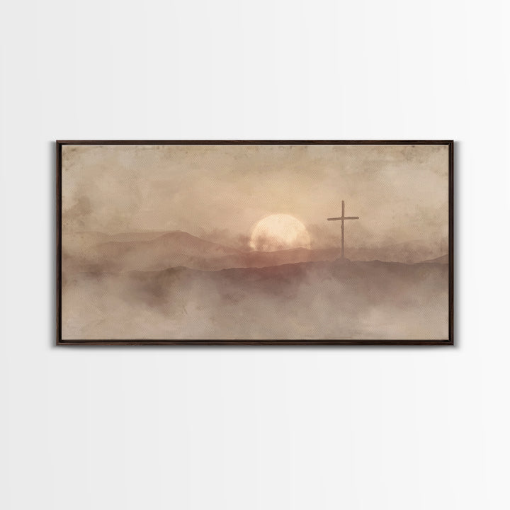Desert Redemption, Framed Canvas Print, Christian Wall Art, Christian Art Canvas, Christian Art Work, Modern Christian Painting, Christian