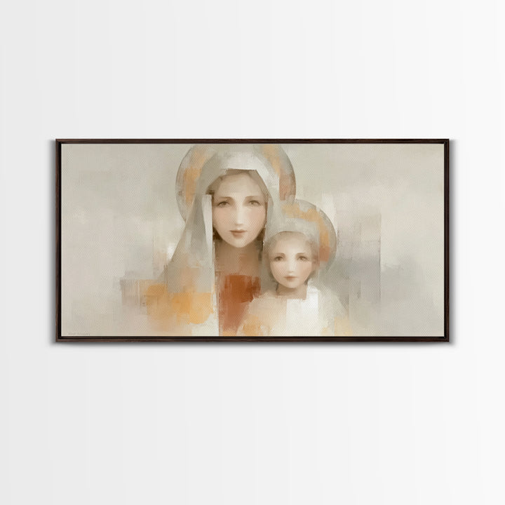 Sacred Reflection – Framed Canvas Print – Jesus Wall Art – Christian Art Canvas – Christian Decor for Home – Subtle Christian Paintings – C