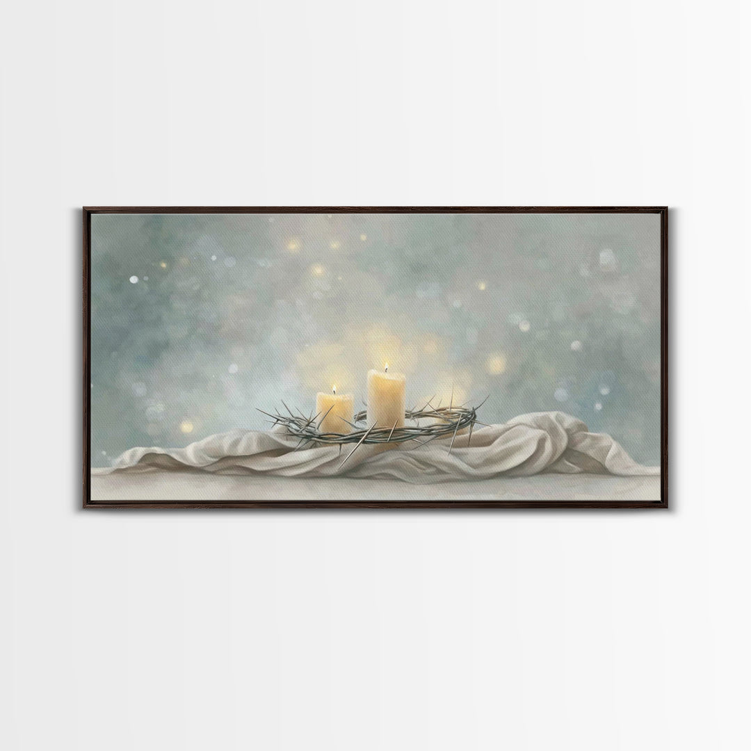 Sunset Of Mercy – Framed Canvas Print – Christian Wall Art – Christian Art Print – Subtle Christian Art – Christian Gift – Christian Christ