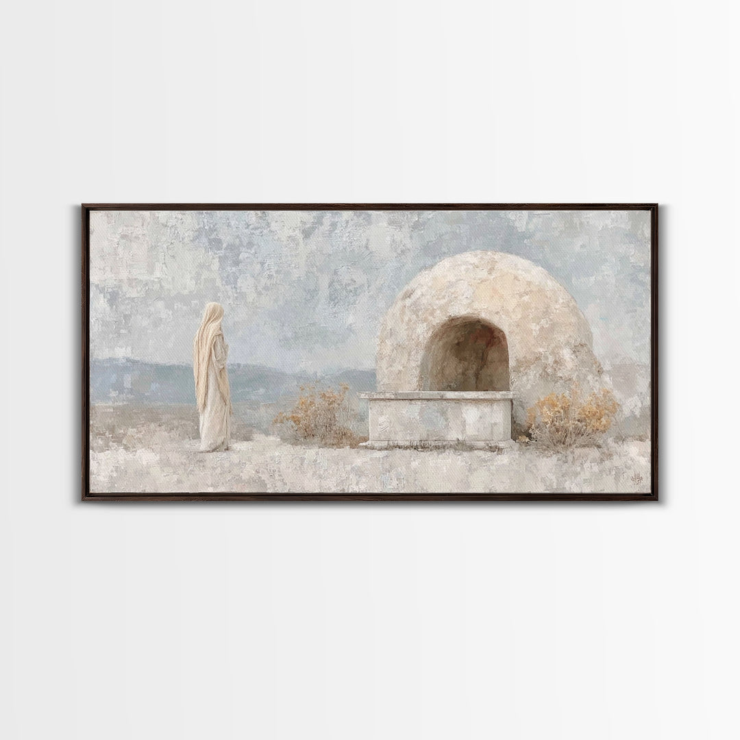 Silent Dawn – Framed Canvas Print – Large Christian Art – Christian Art Canvas – Jesus Painting – Christian Wall Art – Christmas Art