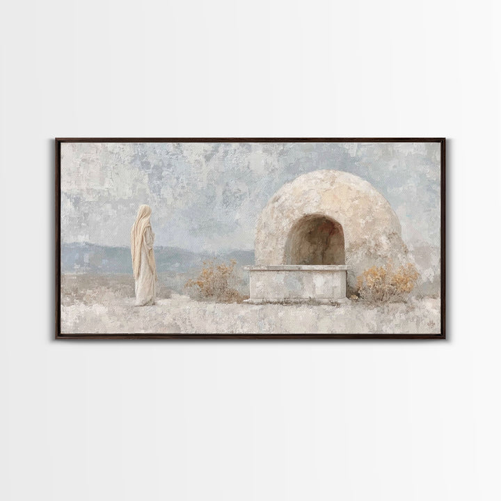 Silent Dawn – Framed Canvas Print – Large Christian Art – Christian Art Canvas – Jesus Painting – Christian Wall Art – Christmas Art