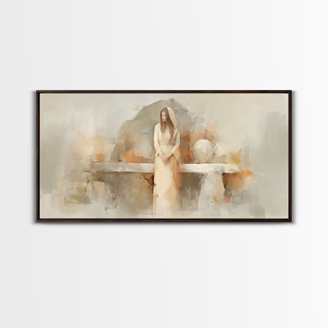 Faithful Hope – Framed Canvas Print – Christian Art Canvas – Christian Wall Art – Christmas Art – Jesus Painting – Large Christian Art