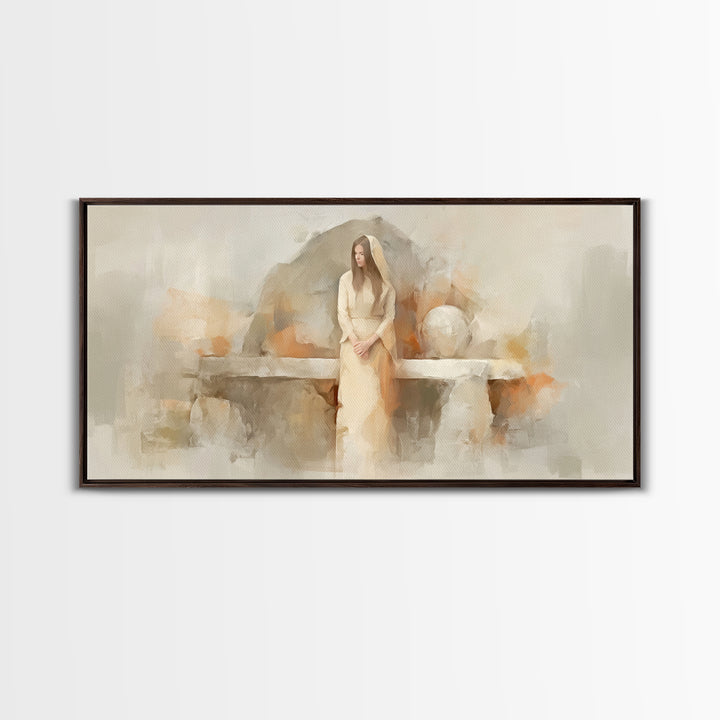 Faithful Hope – Framed Canvas Print – Christian Art Canvas – Christian Wall Art – Christmas Art – Jesus Painting – Large Christian Art