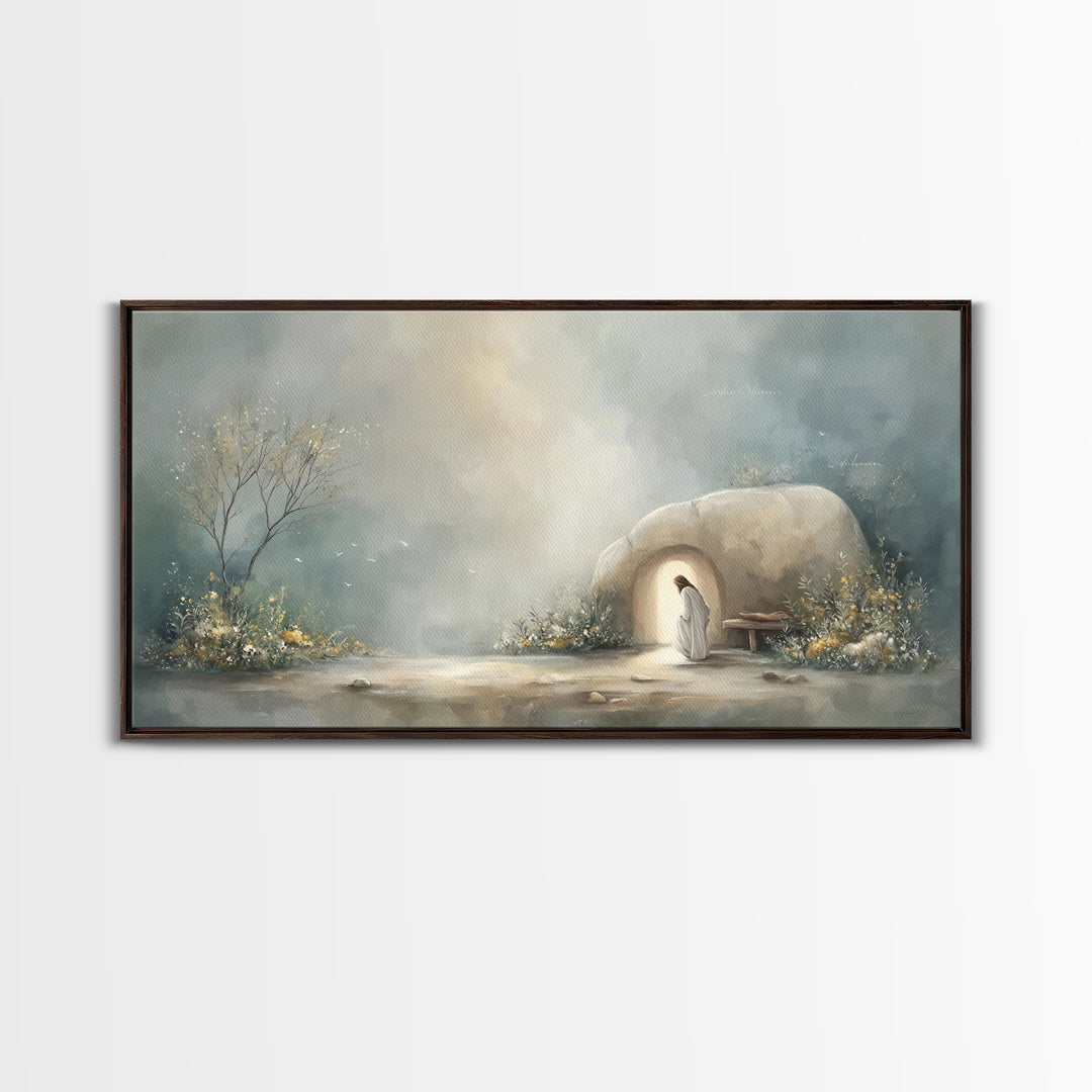 Morning Reverence – Framed Canvas Print – Large Christian Art – Jesus Painting – Christian Wall Art – Christian Art Canvas – Christmas Art