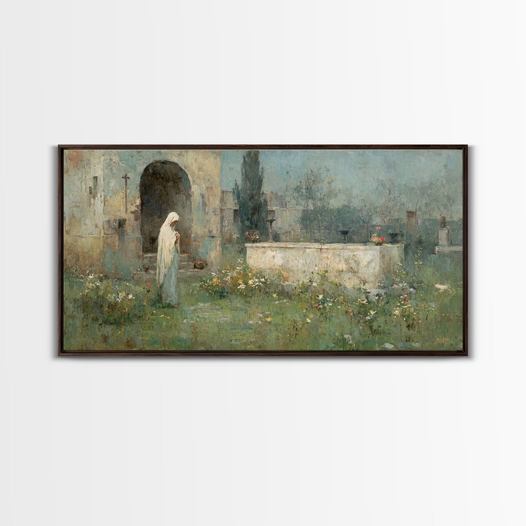 Eternal Bloom – Framed Canvas Print – Christian Wall Art – Large Christian Art – Christmas Art – Christian Art Canvas – Jesus Painting