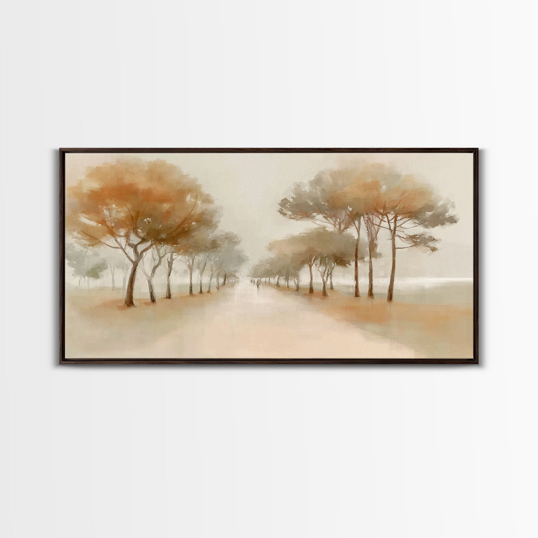 Autumn Walk Light – Framed Canvas Print – Christian Wall Art – Christian Art Canvas – Subtle Christian Art – Christian Gift Ideas