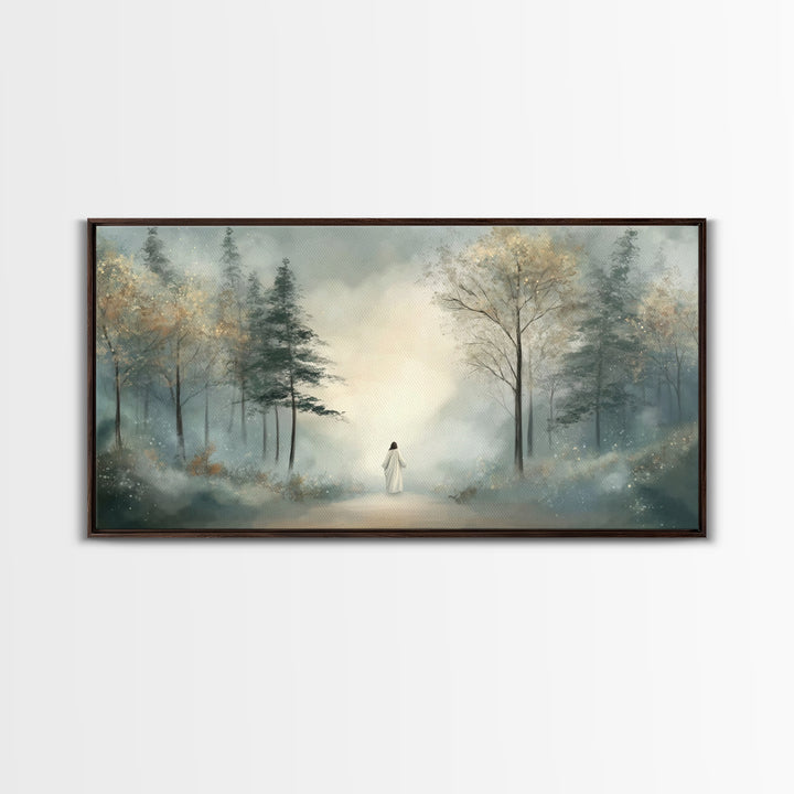 Holy Path Mist – Framed Canvas Print – Christian Wall Art – Christian Art Canvas – Subtle Christian Art – Christian Gift – Christmas Art