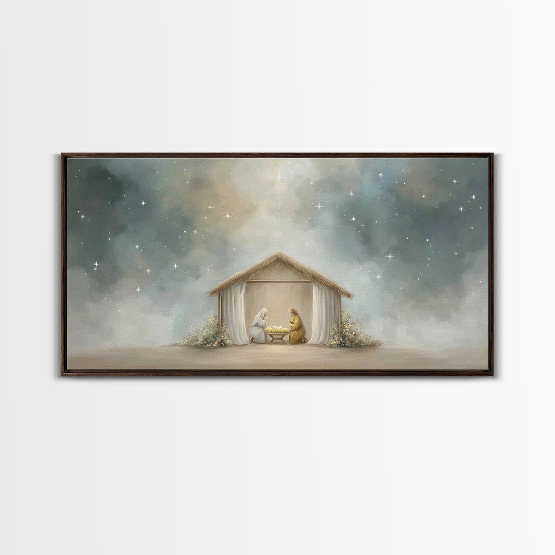 Autumn Grace Walk – Framed Canvas Print – Christian Wall Art – Christian Art Canvas – Subtle Christian Art – Jesus Painting – Art Print