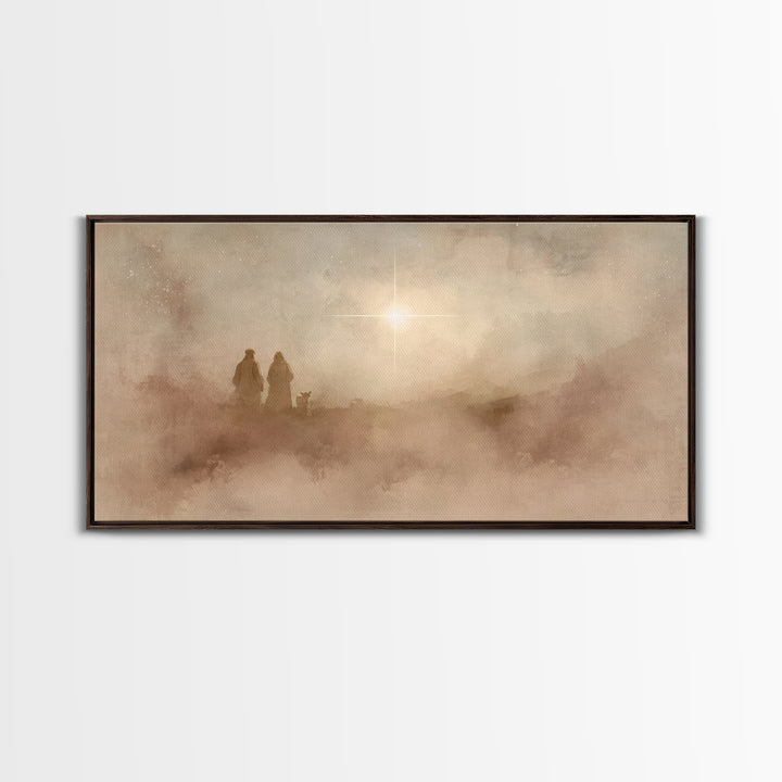 Holy Mist Rising, Framed Canvas Print, Christian Art Canvas, Christian Christmas Art, Christmas Art, Christian Wall Art, Christian Gift Ide
