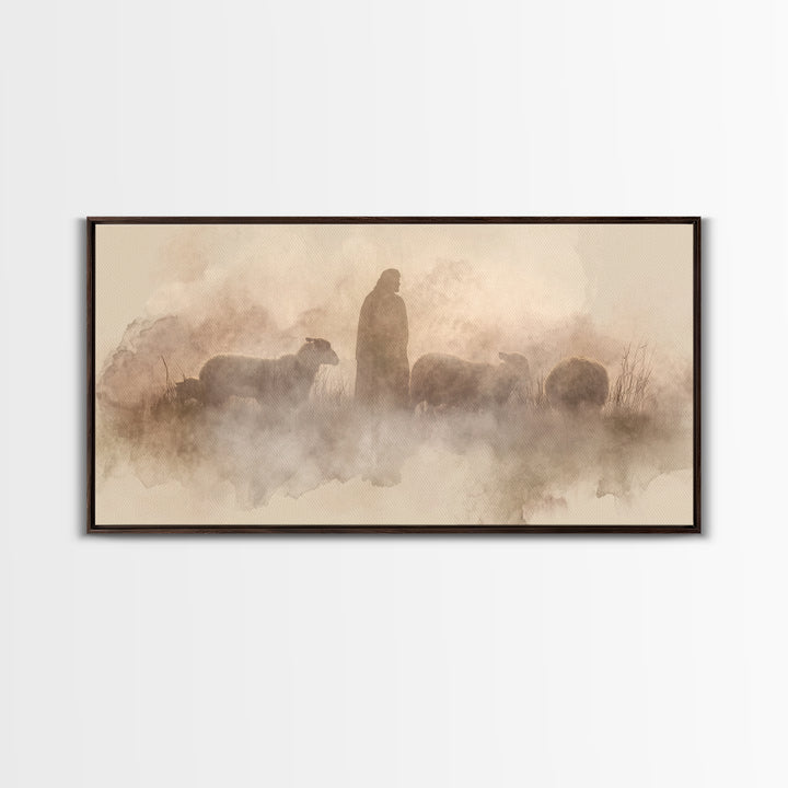 Dawn Of Grace – Framed Canvas Print – Christian Art Canvas – Jesus Painting – Christian Decorations – Christian Wall Art – Christmas Art