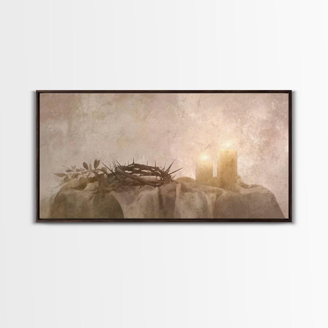 Light Of Hope | Framed Canvas Print | Christian Art Prints | Modern Christian Art | Christian Gift Ideas | Christmas Wall Art