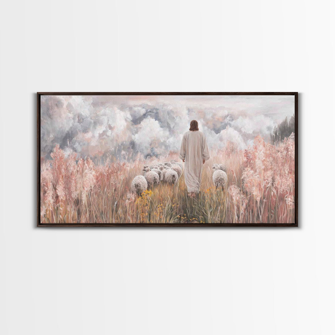 Clouds Of Promise – Framed Canvas Print – Christian Art Canvas – Jesus Painting – Christian Wall Art – Christian Gift Ideas – Christmas Art