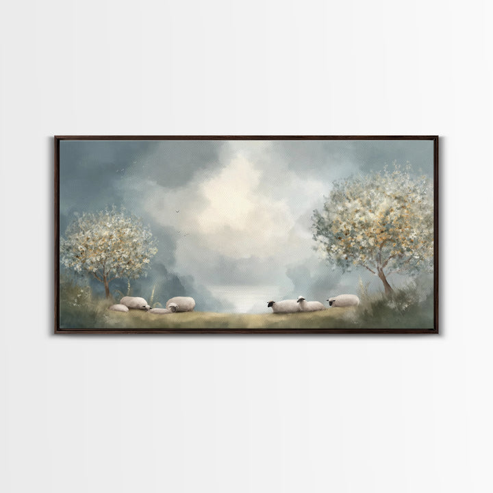 Blossoms Of Peace, Framed Canvas Print, Christian Art Print, Jesus Canvas Art, Christian Decor, Christmas Wall Art