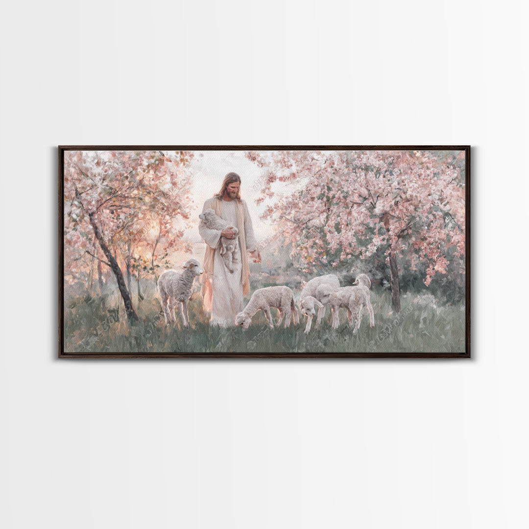 Blossom Covenant | Framed Canvas Print | Christian Christmas Art | Jesus Wall Art | Christian Art Gift | Subtle Christian Art
