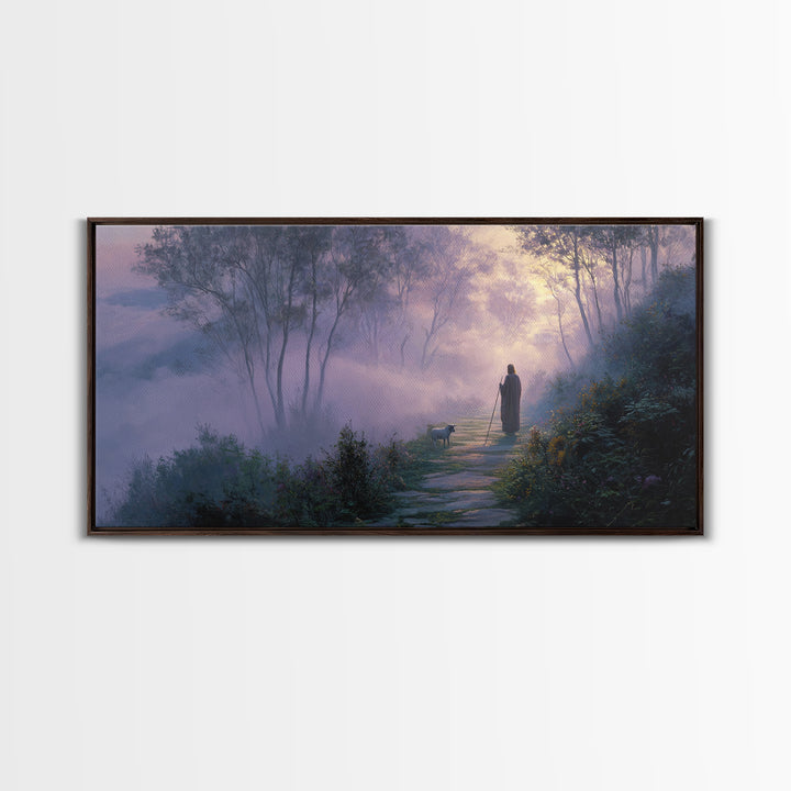 Graceful Fields – Framed Canvas Print – Christian Art Canvas – Christian Wall Art – Jesus Painting – Vintage Christian Art – Christian Deco
