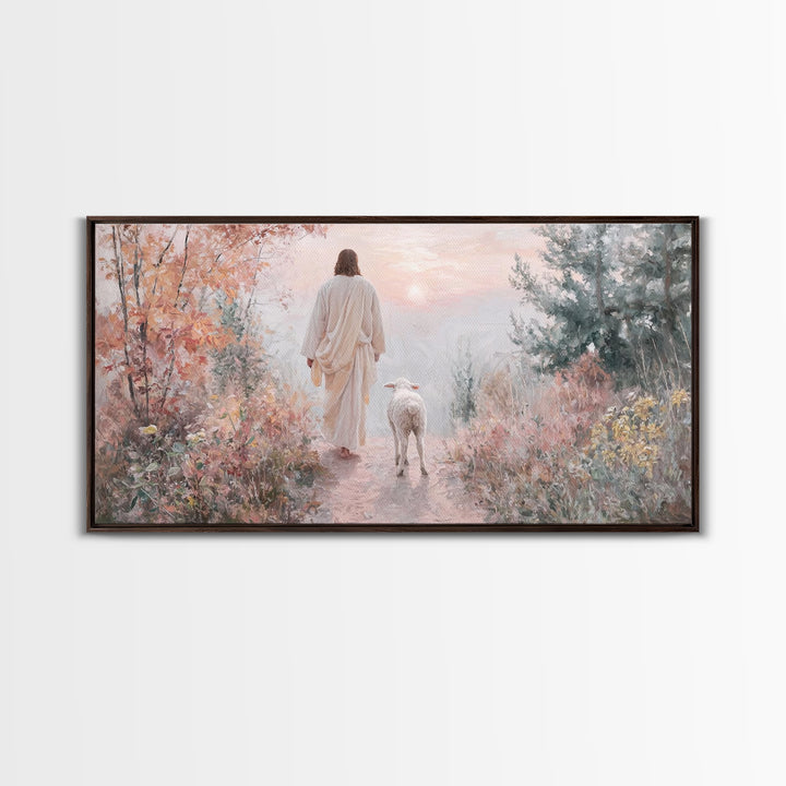 Sanctuary Light, Framed Canvas Print, Christian Art Canvas, Christian Wall Art, Jesus Painting, Large Christian Art, Christian Gift Ideas