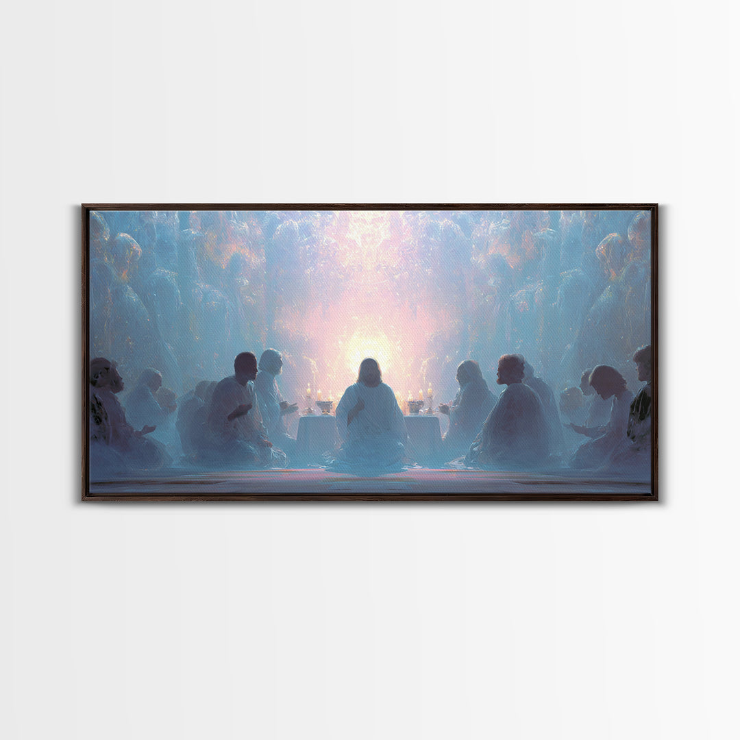 Celestial Feast | Framed Canvas Print | Christian Wall Art | Christian Art Canvas | Jesus Painting | Christmas Art Work