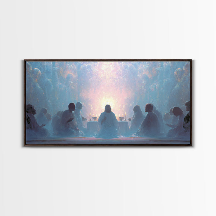 Celestial Feast | Framed Canvas Print | Christian Wall Art | Christian Art Canvas | Jesus Painting | Christmas Art Work