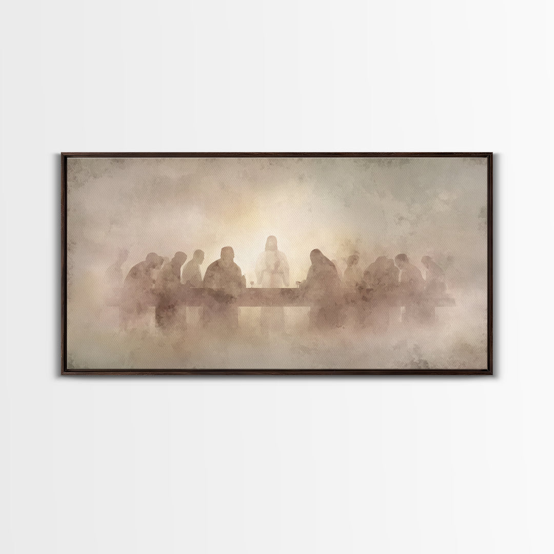 Last Supper Reverence – Framed Canvas Print – Christian Wall Art – Christian Art Canvas – Jesus Painting – Christian Christmas Art – Christ