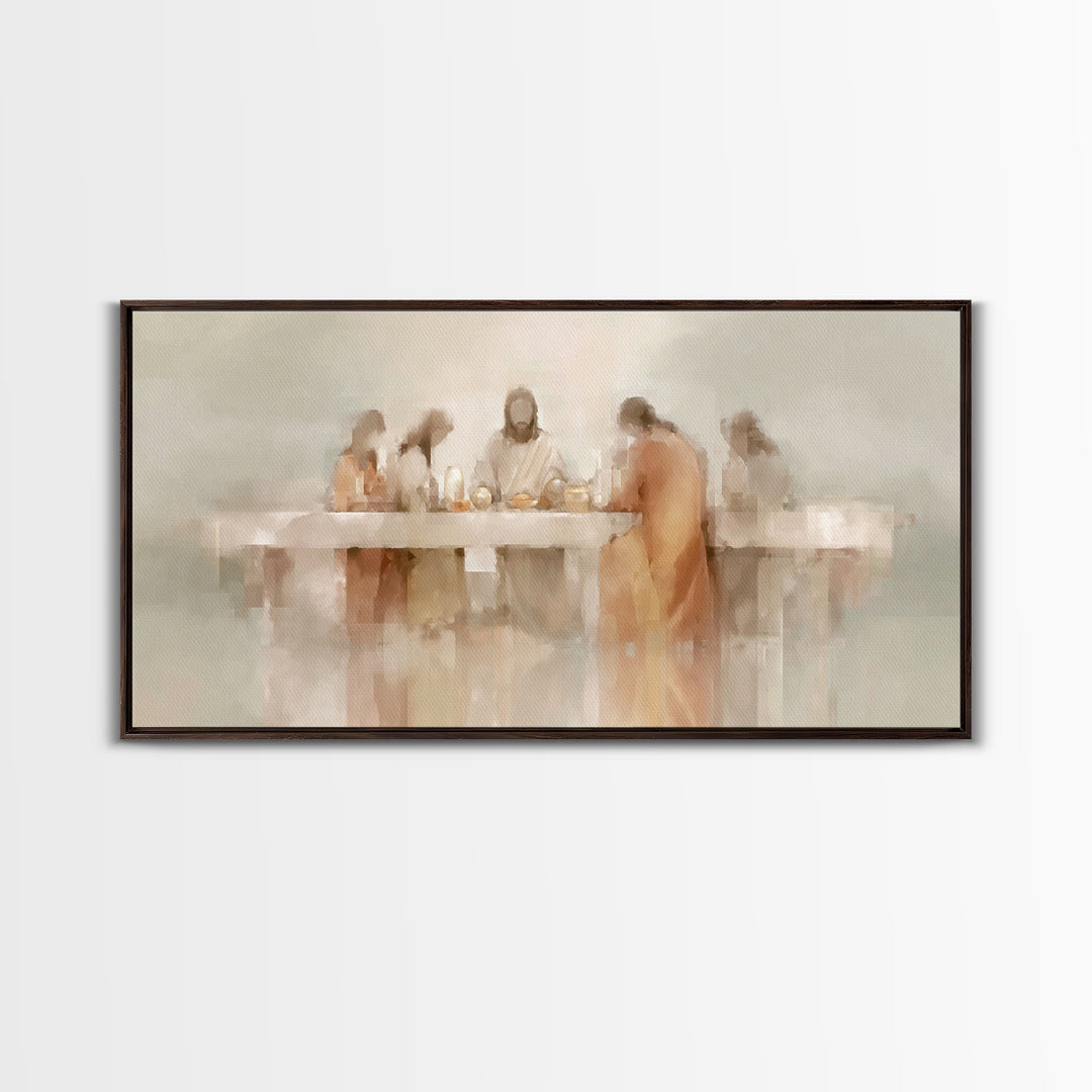 Table Of Grace – Framed Canvas Print – Christian Art Canvas – Jesus Painting – Christian Wall Art – Christian Decor – Christmas Art