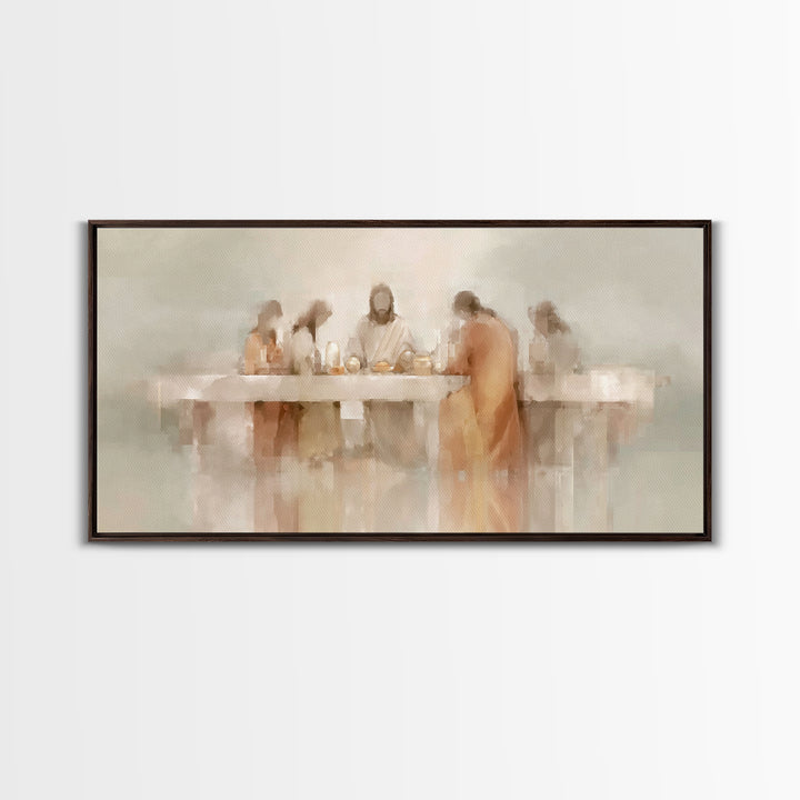 Table Of Grace – Framed Canvas Print – Christian Art Canvas – Jesus Painting – Christian Wall Art – Christian Decor – Christmas Art