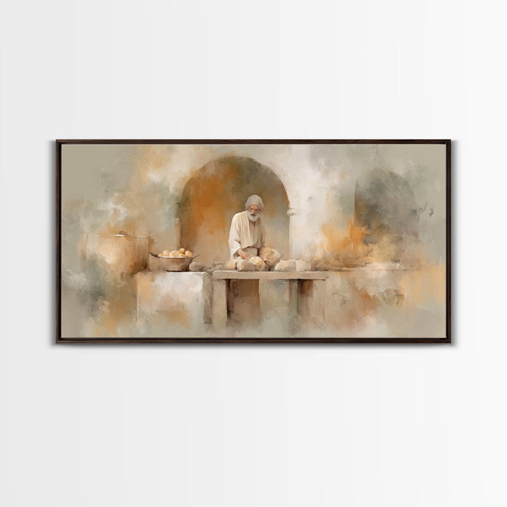 Sanctuary Of Work – Framed Canvas Print – Christian Wall Art – Christian Art Canvas – Christian Decor – Jesus Painting – Christian Art