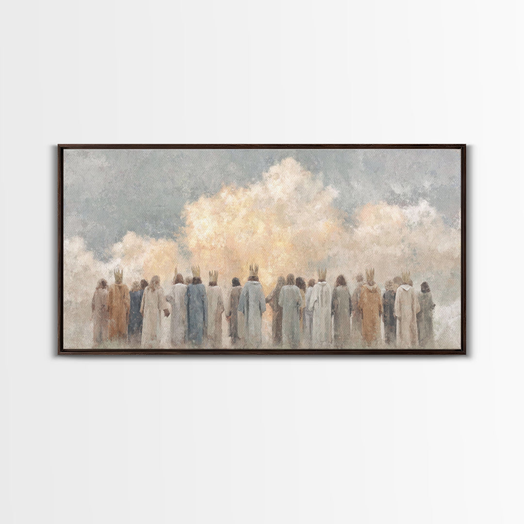Crowns Of Glory – Framed Canvas Print – Christian Wall Art – Christian Art Print – Subtle Christian Art – Modern Christian Painting – Chris