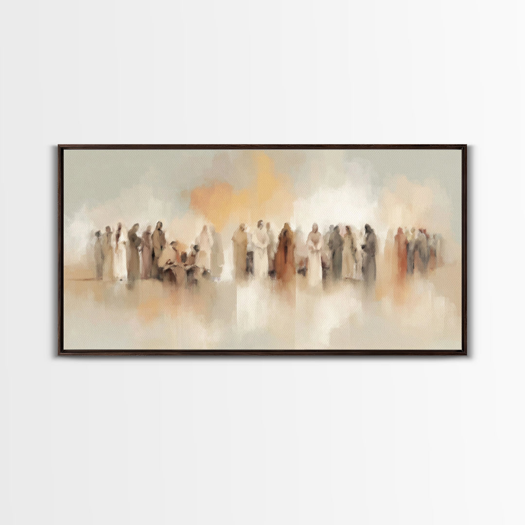 Sacred Communion – Framed Canvas Print – Christian Art Canvas – Minimalist Christian Art – Christian Wall Art – Modern Christian Art – Chri
