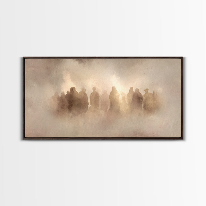 Cloudborn Fellowship – Framed Canvas Print – Christian Art – Christian Wall Art – Moody Christian Art – Abstract Christian Art – Christian