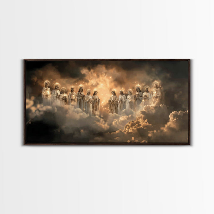 Radiant Apostles – Framed Canvas Print – Jesus Painting – Christian Art Canvas – Christian Wall Art – Vintage Christian Art – Large Christi