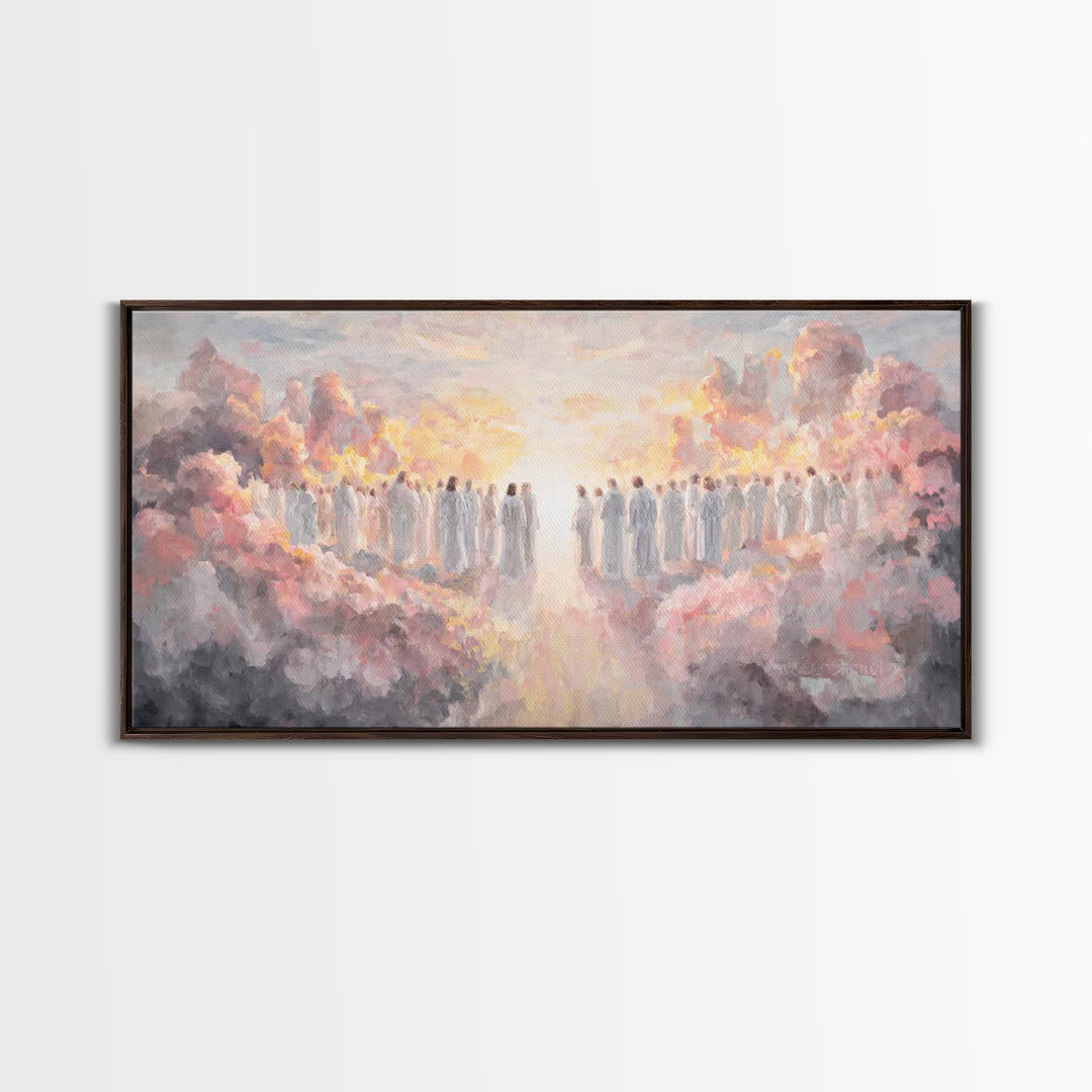Celestial Pathway – Framed Canvas Print – Christian Wall Art – Christian Art Painting – Subtle Christian Art – Modern Christian Painting –