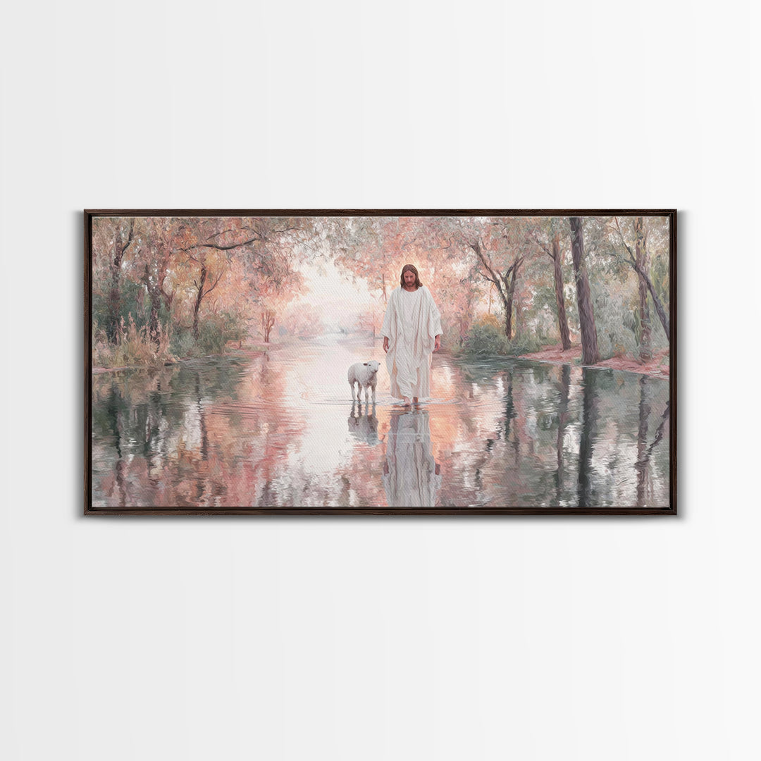 Holy Infant Calm – Framed Canvas Print – Christian Wall Art – Jesus Christmas Art – Christian Art Canvas – Christmas Art Prints