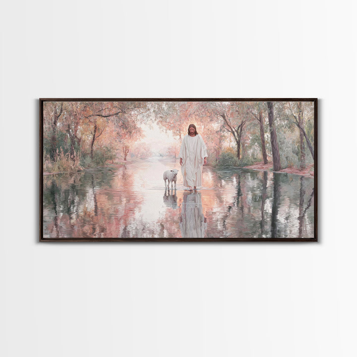 Holy Infant Calm – Framed Canvas Print – Christian Wall Art – Jesus Christmas Art – Christian Art Canvas – Christmas Art Prints