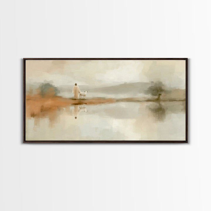 Guiding Mist Path – Framed Canvas Print – Christian Wall Art – Jesus Art Print – Christian Art Canvas – Christian Gift Ideas